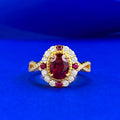 925 Sterling Silver 6*8mm Zircon Oval Cut Promise Ring for Everyday Wear