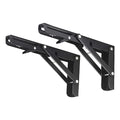 14 Inch Wall Mounting Metal Collapsible Folding Shelf Brackets Heavy Duty Stainless Steel