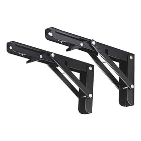 14 Inch Wall Mounting Metal Collapsible Folding Shelf Brackets Heavy Duty Stainless Steel