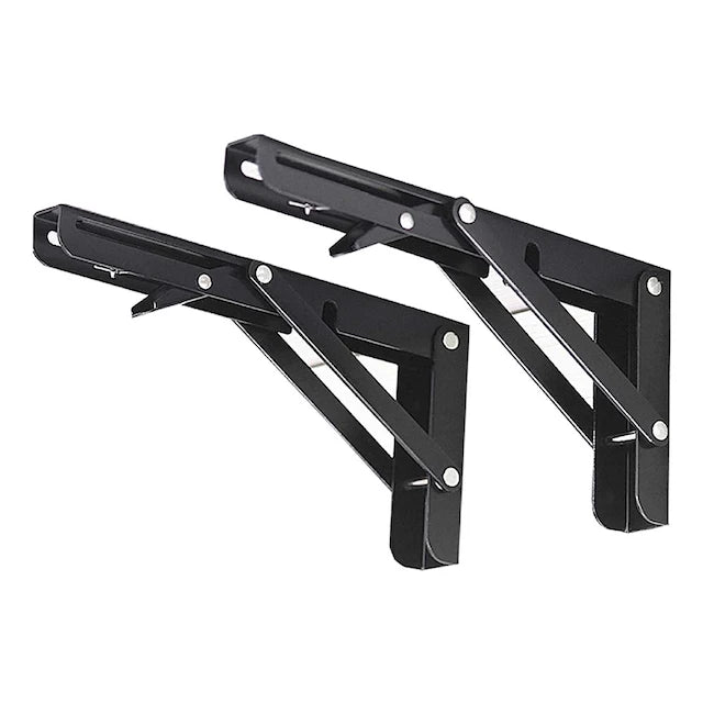 14 Inch Wall Mounting Metal Collapsible Folding Shelf Brackets Heavy Duty Stainless Steel