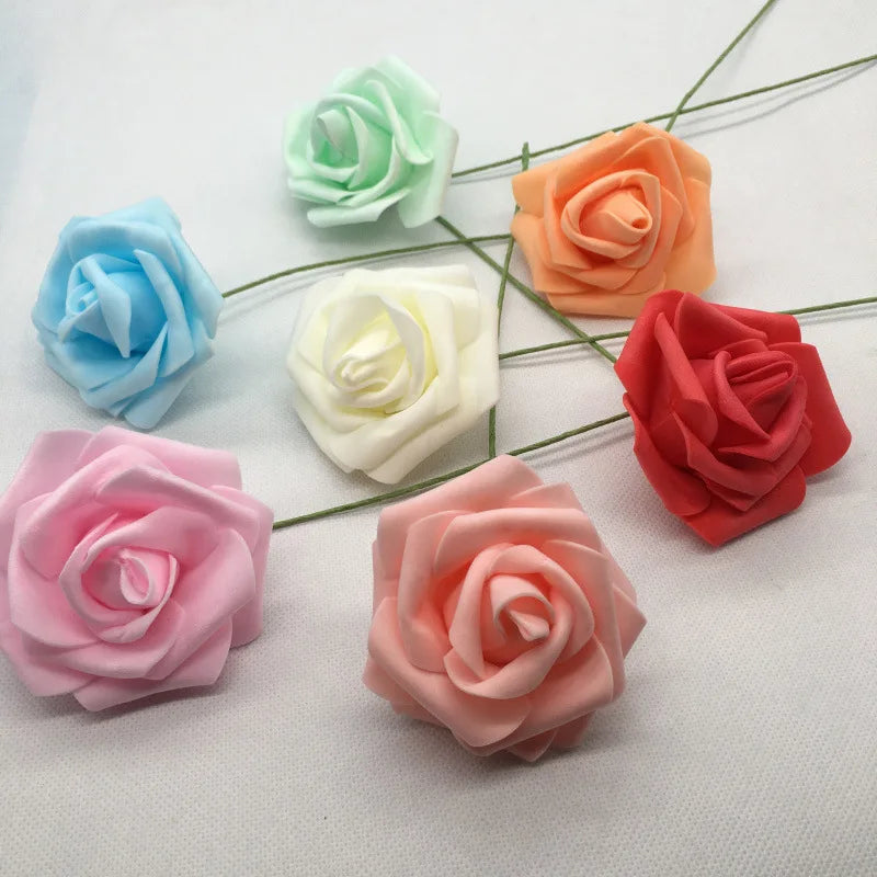 M03368 Wholesale Artificial Flower Bulk Single Stem PE Foam Roses Flowers for Wedding Party Decoration