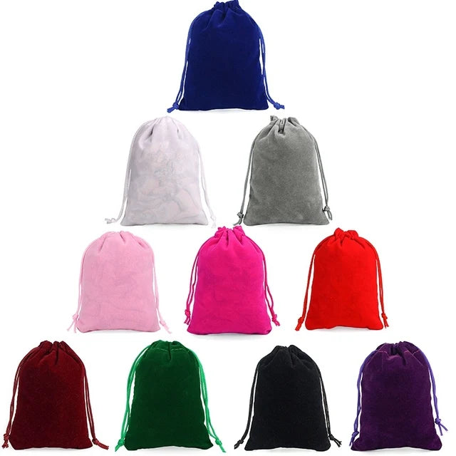 Custom Microfiber Jewelry Bag Drawstring Pocket Ring Jewelry Imitation Leather Small Flannel Storage Bag Velvet Gift Dust Bag