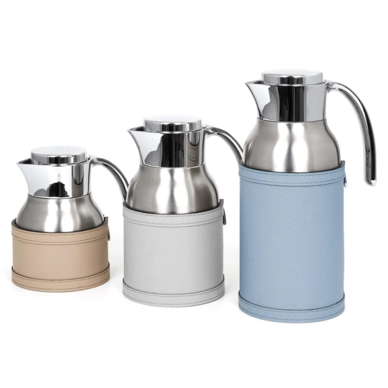 Cindy Thermal Carafe Leather Cover Vacuum Jug PU Leather Sleeve Insulated Coffeepot Cases Cover for Restaurant