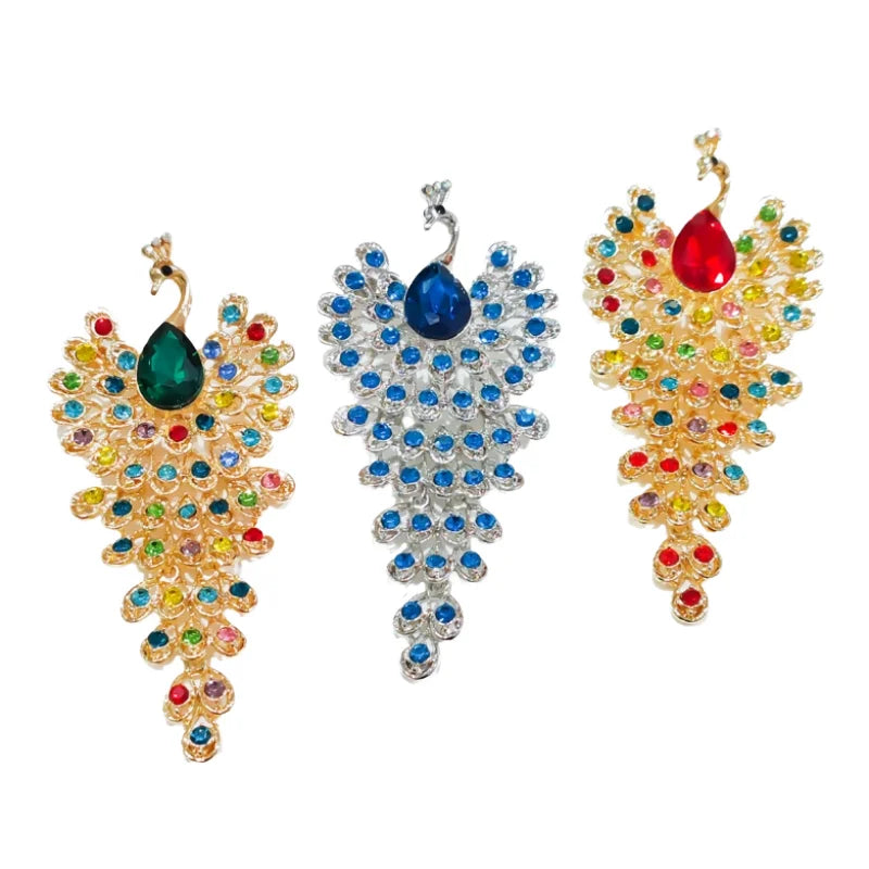 Vintage Alloy Rhinestone Brooch Custom Elegant Peacock Animal Brooch Clothing Accessories Gifts Wedding Party