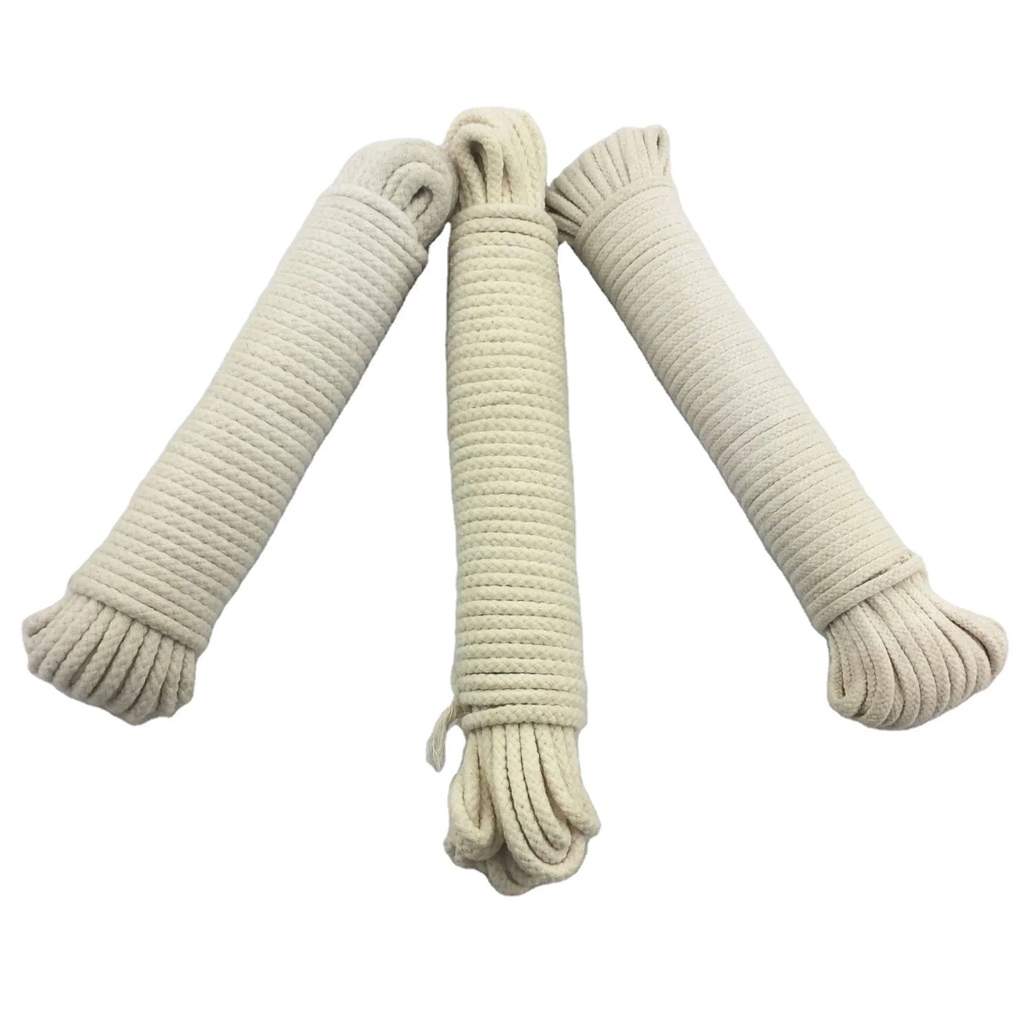Braided Cotton Cords Braid Cotton Rope for Clothing for Packaging Clothesline Rope