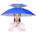 Promotional Double Layer Head Hat Umbrella Sun Shade Rain Proof Fishing Umbrella Parapluie Sombrillas Wear Umbrella