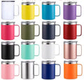 Eco-friendly Reusable Available Coffee Cup Insulated Mug With Handle Travel 12oz New Vacuum Tumbler Stainless Steel Double Wall