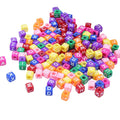 7*7mm Multicolor Acrylic Letter Bead Square Silver Cube Alphabet Bead  for Bracelets Making