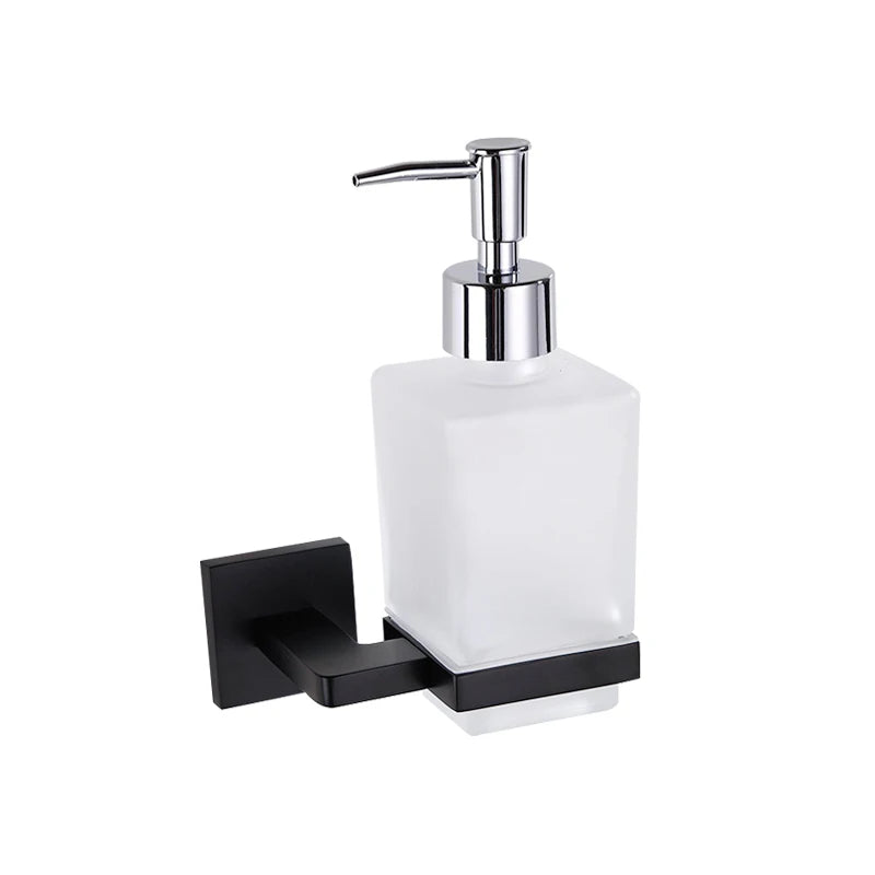 Modern Single Cup Bathroom Supplies Brass Black Coat Hook with Brushed Finish Toilet Bathroom Set Accessories Metal Material