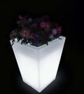 Illuminated LED Tall Big Led Glow Flower Pot Solar Garden Lights Outdoor Floor Lamp Led Flower Planter