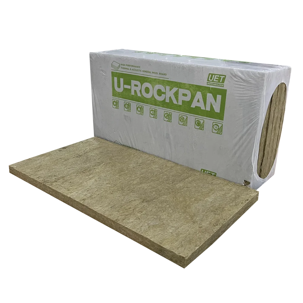 Sound Absorption External Wall Rock Wool Insulation 50mm 100mm Water Resistance Energy Saving Basalt Mineral Wool Board Sheet