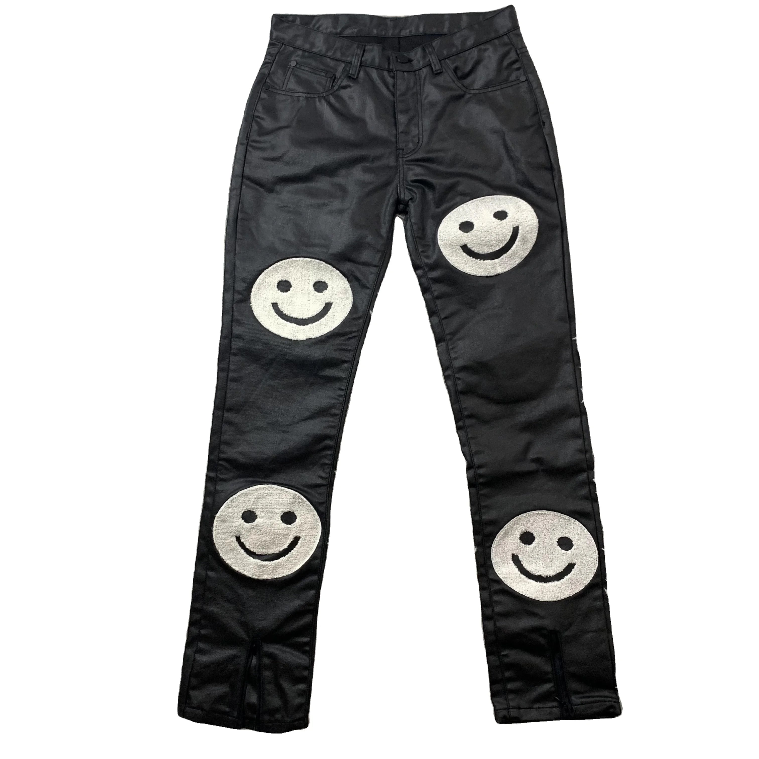 DENIMGUYS Custom Chenille Embroidery Patch Men's Streetwear Straight Leg Denim Men Waxing JJeans