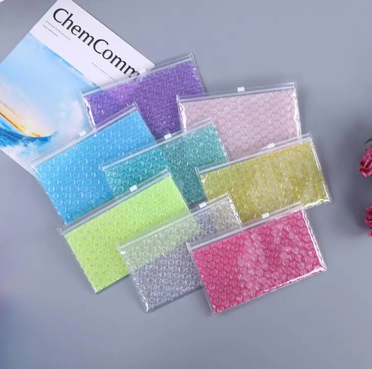 Waterproof Gift Packaging Bag Color Bubble Envelopes Small Zip Lock Bag Cosmetics Shockproof Bags Zip Lock Bubble Mailer