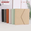 Hongbo Pebble Grain Leather 6 Existing Colored Ready to Ship A5 Ring Agenda Leather Envelope for Money Binder Organizers