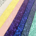 Holographic Rainbow PU Leather Fabric with Metallic Design Waterproof for Bags Furniture Decorative Craft Use