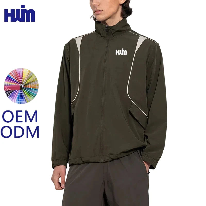 Free Sample Spring Softshell Breathable Casual Fitness Vintage Workwear Lightweight Coat Men Outdoor Hiking Waterproof Jacket