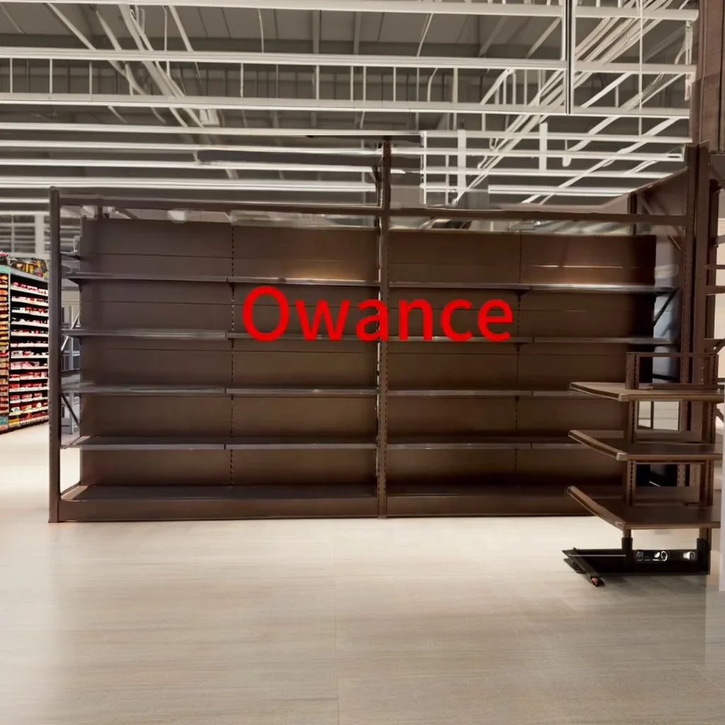 Custom Available Colors Grocery Retail Display Stand Gondola Shelving Supermarket Racking Metal Supermarket Gondola Shelves