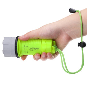IP68 Waterproof LED Diving Flashlight AA Dry Battery Portable ABS Camping Scuba Diving Equipment 3 Modes 15m Depth