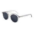 Trendy Double Bridge Sunglasses for Men Women Clear Mazzucchelli Acetate Farame Dark Lenses Polarized Tac Material Transparent