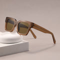 Luxury Designer Acetate Sunglasses 2024 Retro Vintage Square Sunglasses TAC Polarized UV400 Sunglasses Mens