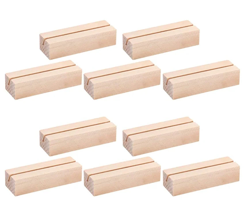 Pine Wood Postcard Card Holder Wood Table Numbers Party Wedding Table Name Card Holder  Memo Stand Clamps Stand Card Desktop.