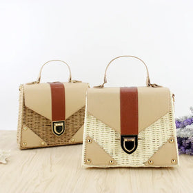 Hand Made Paper Straw Summer Women Lady Girl Shoulder Beach Bag