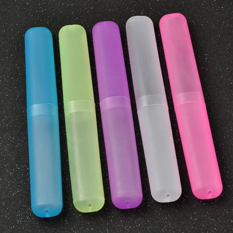 HelloWorld Breathable Toothbrush Tube Mini Travel Portable Toothbrush Boxtoothbrush Cup protection Box Home Storage Organizer Box