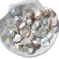 14-15mm Baroque Petals Zhuji Natural Freshwater Pearl Loose Diy Earring Pendant Accessories Materials