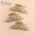 Mi Dairy 10.2cm Acetate Word Hair Claw Clip for Women Thin Hair  Hair Clip Squiggle With Rhinestone221171-221176