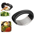 2025 Kitchen Accessories Custom Logo Potato Masher Premium Garlic Press 304 Stainless Steel Crusher Mincing Garlic Sustainable