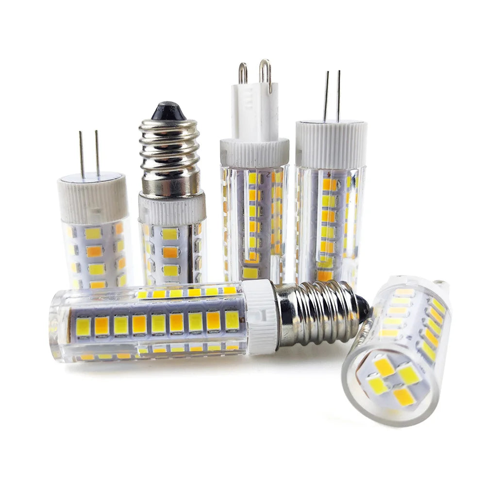G4 G9 LED Lamp E14 Corn Bulb 220V Smd2835 No Flicker 3 Color Temperatures Candle Spotlight Chandelier Lighting Bombilla for Home