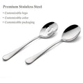 Stainless Steel Serving Spoons for Catering Buffet22 Cm*5.3 Cm Metal Perforated Spoon Customizable Logo