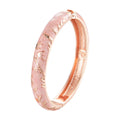Daili Hot Sale Colorful Pink Zinc Alloy Classic Flower Plant Bangles Gold Plated Handmade Enamel Cuff Bracelet Women
