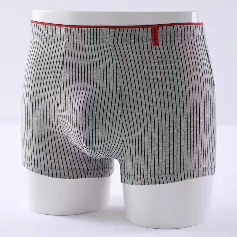 Men's Customized Underwear Loose Cotton Pants Trend Summer Breathable Flat Pants Boys Large Size Four Corner Shorts