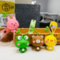 Sprouting Animal Keychain for Car and Bag Couples Matching Acrylic Lucky Key Ring Pendant Jewelry Teacher Gift Wholesale