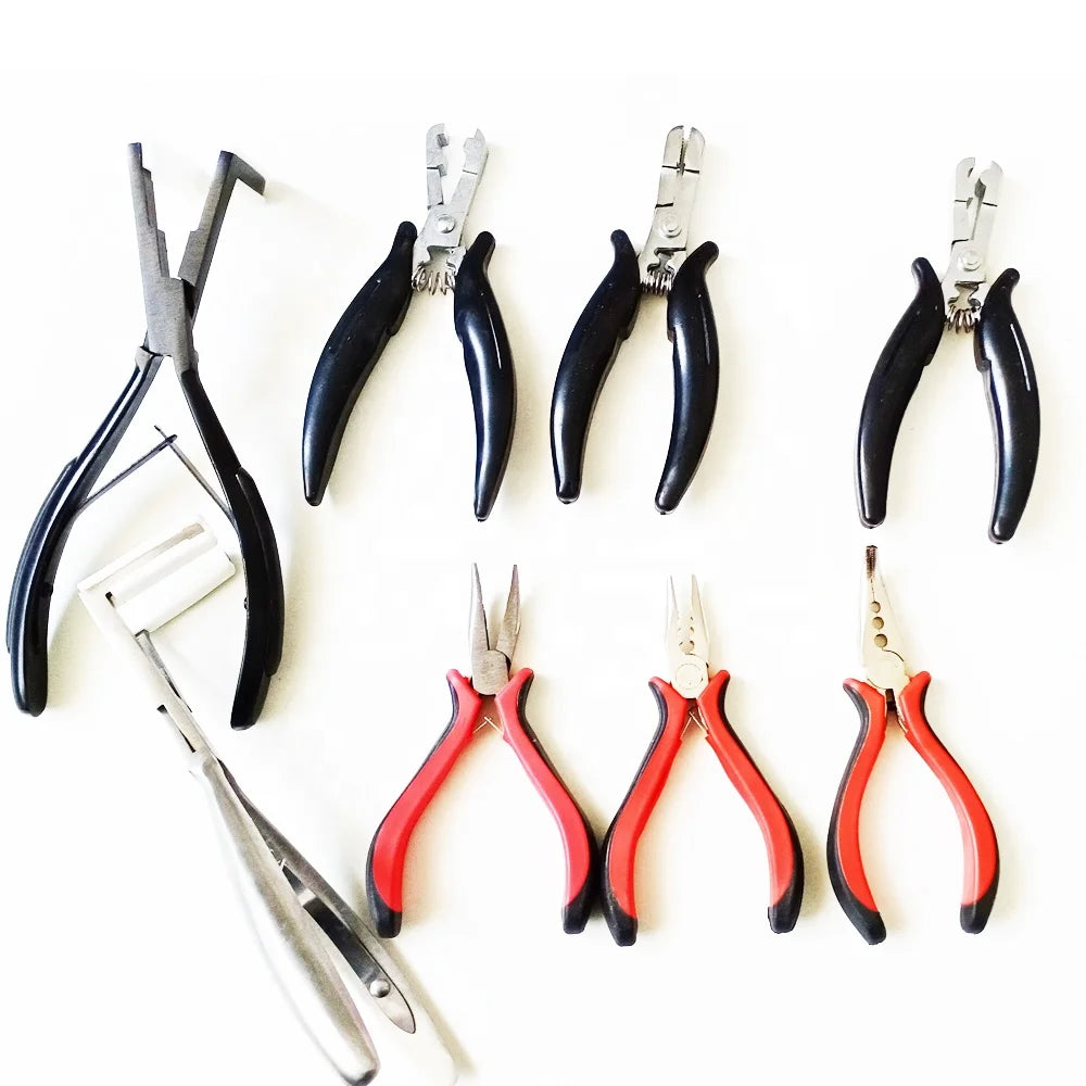 Multi-Function Stainless Steel Hair Extension Pliers Silicone Micro Nano Beads Removal Pliers for Hair Extension Tool