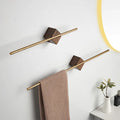 Non Perforated Towel Rack Hanging Rod with Pull-out Towel Rod Balance Single Rod Extension Bathroom Walnut Acrylic
