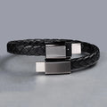 Wholesale Luxury Jewelry Gifts Mens USB Type C Fast Phone Charging Leather Bracelet Charger Cable