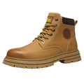 8827-4 Wholesale Outdoor Middle Cut Waterproof Microfiber Leather Steel Toe  Industrial Work Safety Martin Boots Shoes for Men