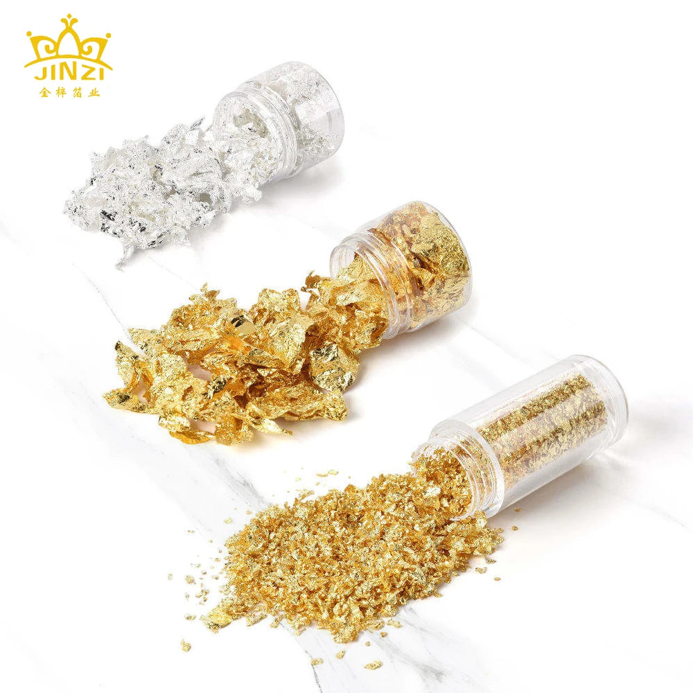 Best Price High Quality 24K Pure Gold Leaf Flakes High Performance Edible Gold Flakes for Cake Decoration MegaBDM