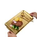New Arrival Multiple Specifications Gold Plate Serving Dishes Fruit Plate Kitchen Tray Kitchen Dish Food Trays Dishes & Plates