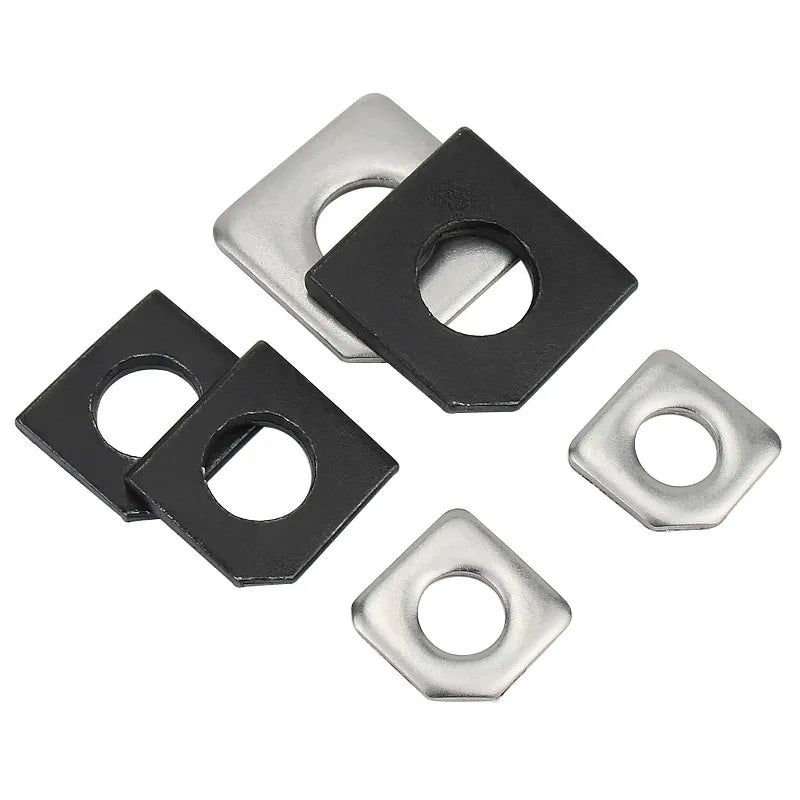 Carbon Steel 65mn Bevel Washer Black Gb852 Conical Square Washer With Circular Hole Slotted Inclined Washer