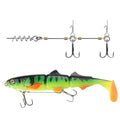 Spinpole Stinger Fishing Rig Hook for Big Shad Center Pin Screw Connector Set Pike Bass Perch Bait Barbed Sharp Treble Fish Hook