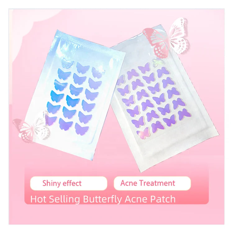 Pimple Patch Stock Butterfly Cute Hydrocolloid Acne Patches Colorful Laser Holographic Hysent China Manufacturer