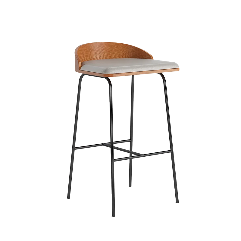 High Metal Wooden Bar Stool Chairs
