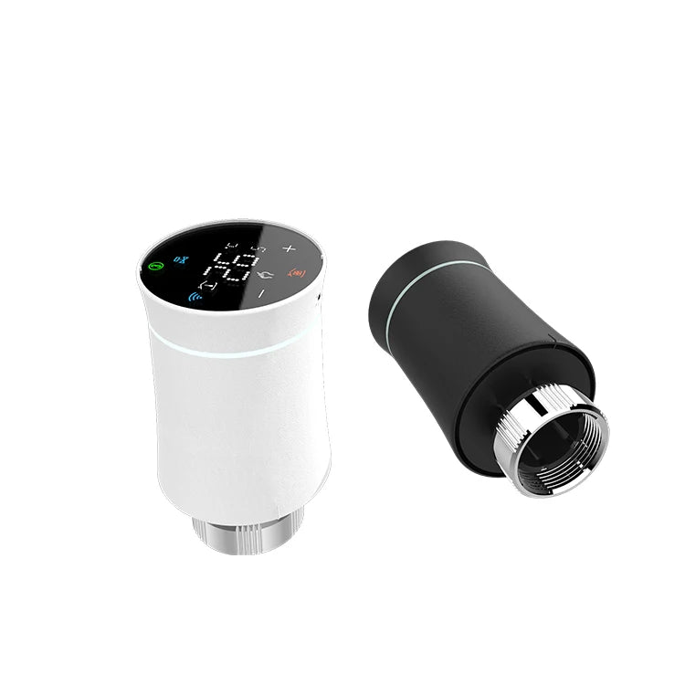 Tuya Smart Modern Design Digital Thermostat TRV Kit Zigbee WiFi Electronic Radiator Valve Home Water Control 220v ABS Hotels