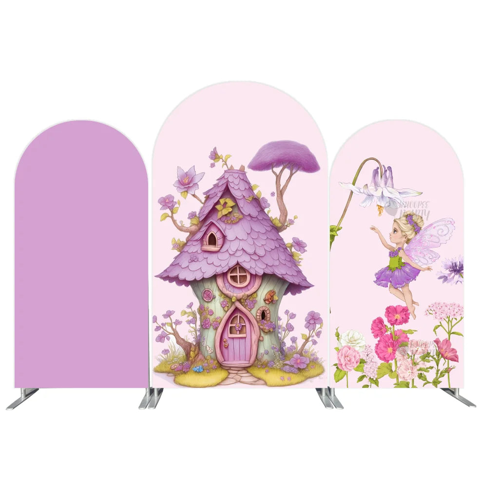 Customized Fairis Them Arch Cover for Birthday Party Arch Backdrop Cover  Display Background for Event