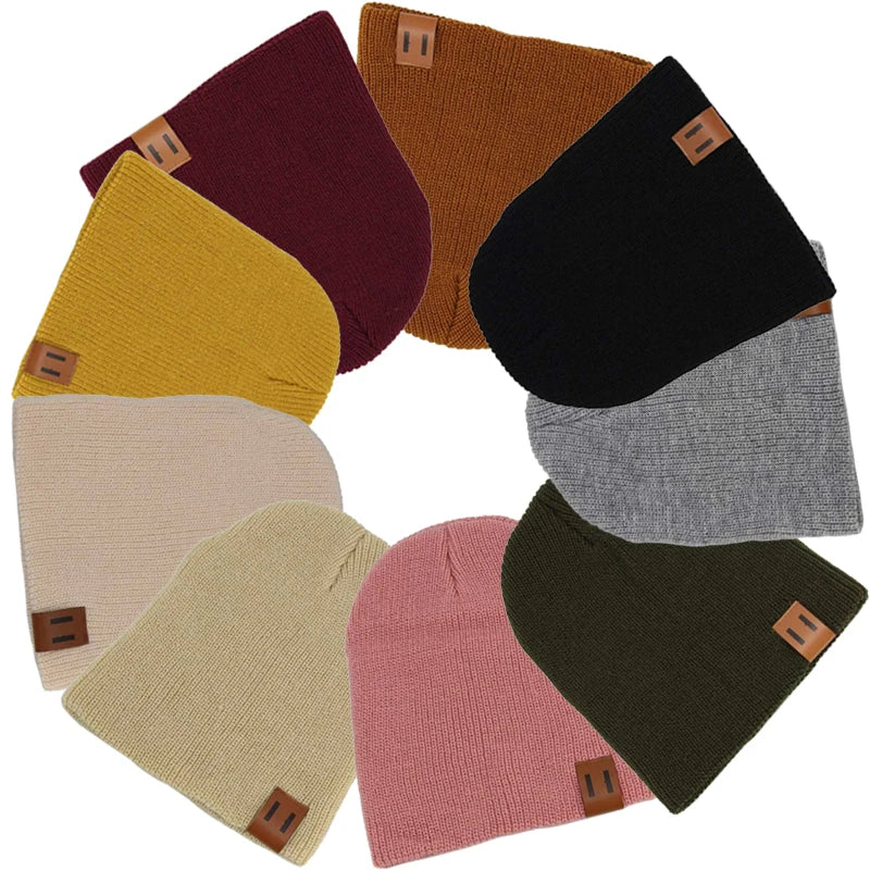 Top Seller Cute Fair & Lovely Winter Warm Mum and Baby Beanies Knitted Kids Snow Hats for Family Couples