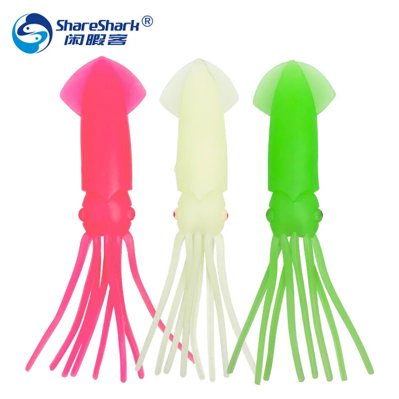 Rubber Squid Skirts Octopus Soft Fishing Lures Luminous Lure Skirts Umbrella Tuna Fishing Accessories Bait