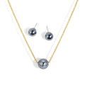 Simple Hawaiian Beach Single Pearl Necklace Stud Earrings Pearl Jewelry Sets Women